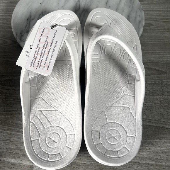 Aetrex Sandals Women’s 11 White Flip Flops Lynco Orthotic Arch Support Comfort - Picture 14 of 15